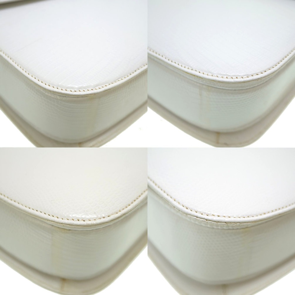 リザード ハンドバッグ ヴィンテージ 0004061467 ハンドバッグ リザード ホワイト 0103【中古】 レディース