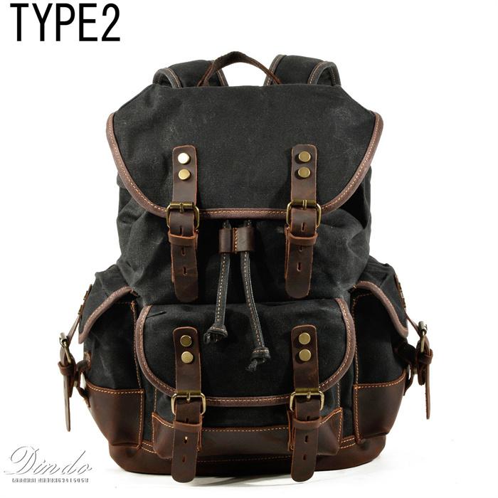 リュックサック メンズ キャンバス 牛革 リュック スポーツ 大容量 A4 レディース 通学 通勤 バックパック ビジネス PC 黒 レディース おしゃれ Rucksack 2