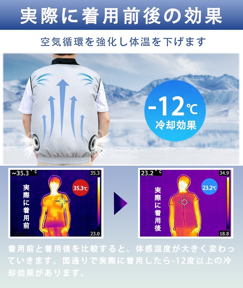 【3日で出荷】空調ウェア 空調ベスト バッテリー付き 16V 16800mAh 空調作業服 ベスト ファン付き セット 夏 空調作業着ベスト 3D循環送風 三段階風量 9枚羽根 フ