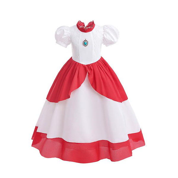 Qoo10] 子供ドレス コスプレ衣装 ピーチ姫 風