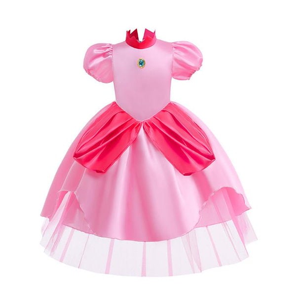 Qoo10] 子供ドレス コスプレ衣装 ピーチ姫 風
