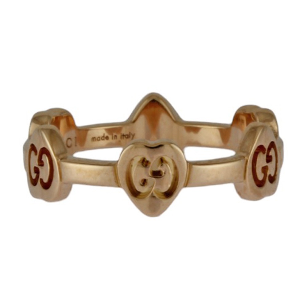 グッチ ハート アイコン リング 指輪 7号 18金 K18ピンクゴールド GUCCI 中古 美品 グッチ ハート アイコン リング 指輪 7号 18金 K18ピンクゴールド GUCCI 中古 美品