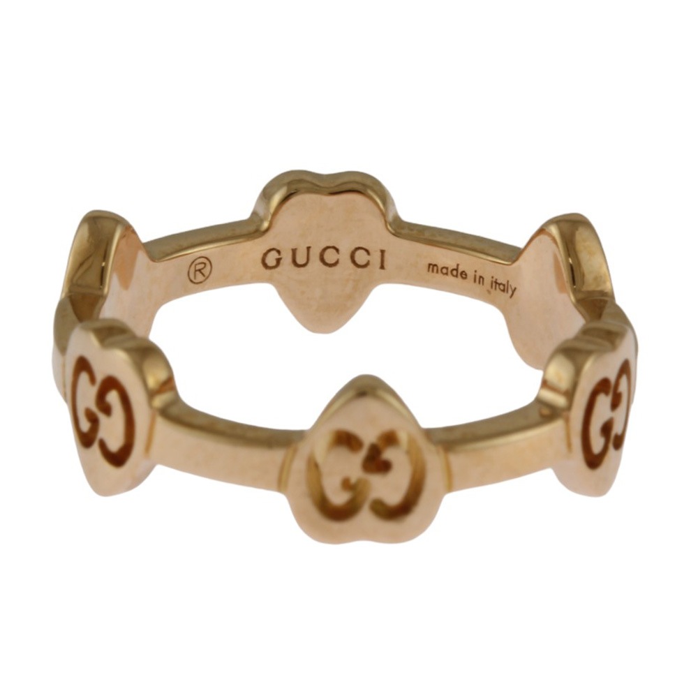 グッチ ハート アイコン リング 指輪 7号 18金 K18ピンクゴールド GUCCI 中古 美品 グッチ ハート アイコン リング 指輪 7号 18金 K18ピンクゴールド GUCCI 中古 美品