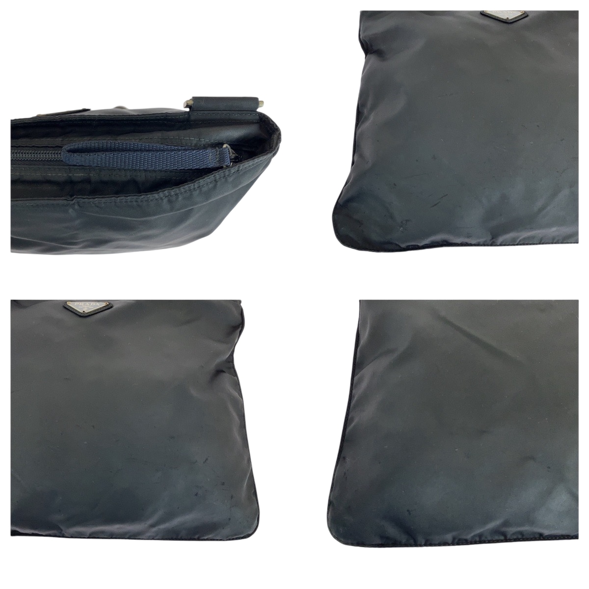 テスート 三角ロゴプレート ブラック 黒 シルバー金具 ナイロン ショルダーバッグ ポシェット レディース 503826