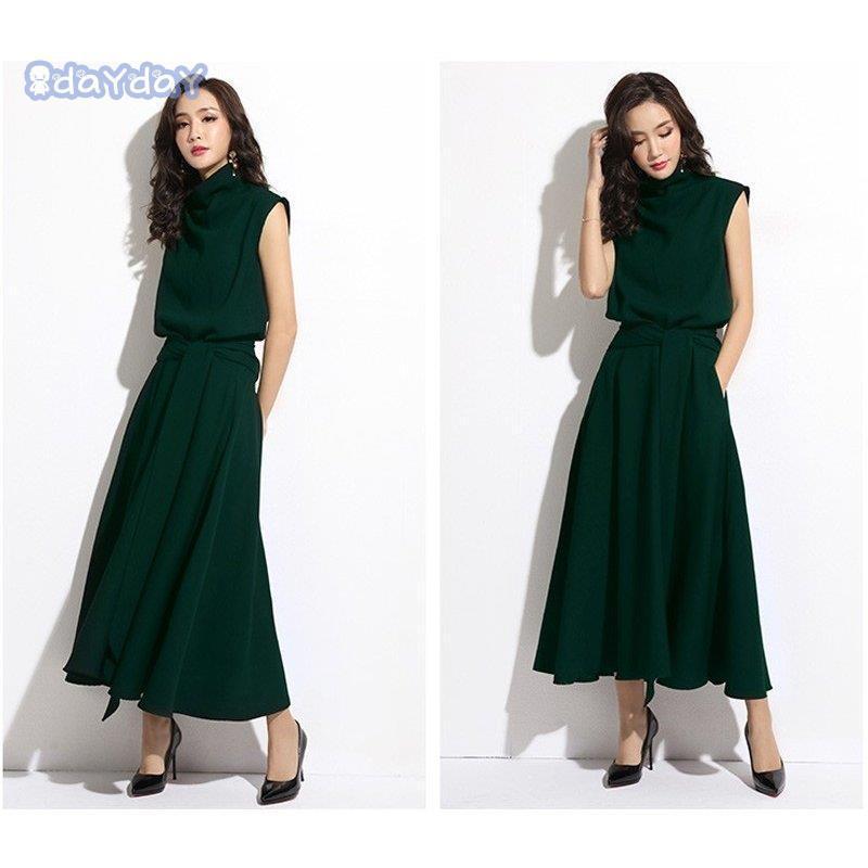 ロングワンピ ワンピース レディース ロング丈 マキシ丈 カジュアル風 着痩せ 無地 付き ハイネック ノースリーブ ロングワンピ ワンピース レディース ロング丈 マキシ丈 カジュアル風 着痩せ 無地 付き ハイネック ノースリーブ