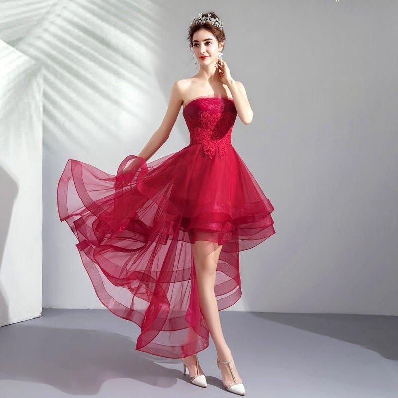 Aライン ベアトップ パーティドレス イブニングドレス 赤ドレス-902 フィッシュテール 演奏会 二次会ドレス レディース 花嫁ドレス 結婚式ドレス 披露宴 Aライン ベアトップ パーティドレス イブニングドレス 赤ドレス-902 フィッシュテール 演奏会 二次会ドレス レディース 花嫁ドレス 結婚式ドレス 披露宴