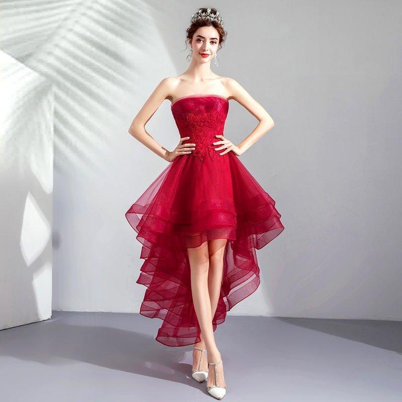 Aライン ベアトップ パーティドレス イブニングドレス 赤ドレス-902 フィッシュテール 演奏会 二次会ドレス レディース 花嫁ドレス 結婚式ドレス 披露宴 Aライン ベアトップ パーティドレス イブニングドレス 赤ドレス-902 フィッシュテール 演奏会 二次会ドレス レディース 花嫁ドレス 結婚式ドレス 披露宴