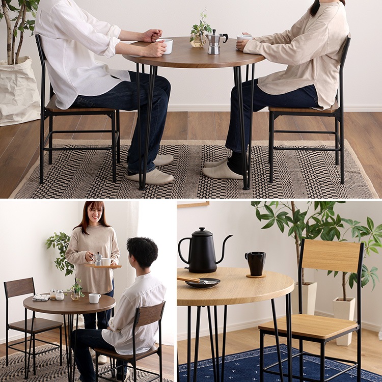 ヴィンテージ円形ダイニング3点セット ヴィンテージ円形ダイニング3点セット