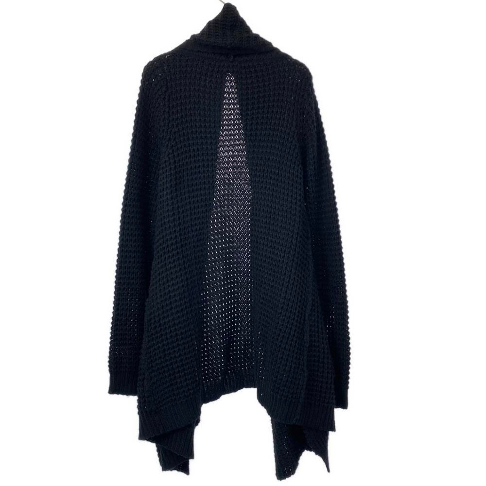 ウールブレンド 長袖 ニットカーディガン F ブラック レディース ウールブレンド 長袖 ニットカーディガン F ブラック レディース