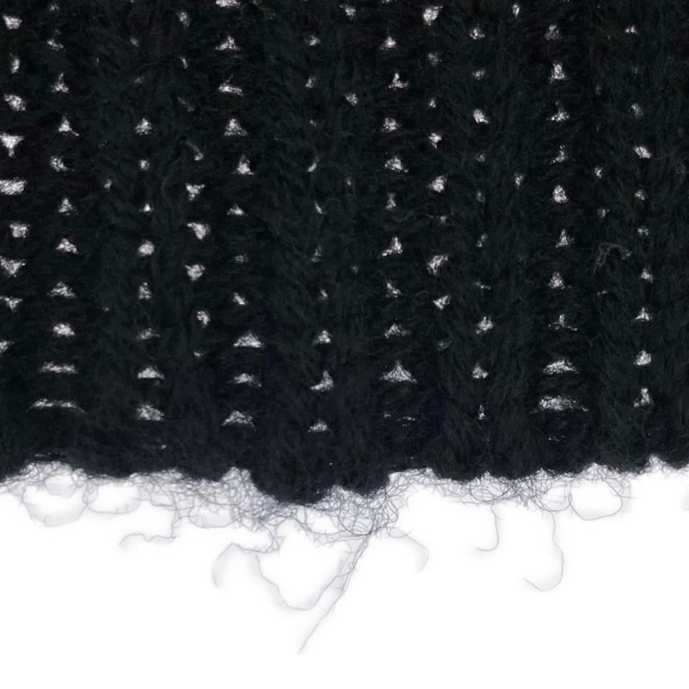 ウールブレンド 長袖 ニットカーディガン F ブラック レディース ウールブレンド 長袖 ニットカーディガン F ブラック レディース