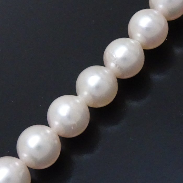 パール ネックレス あこや真珠7.5~8ミリ 43cm シルバー/75091【中古】 パール ネックレス あこや真珠7.5~8ミリ 43cm シルバー/75091【中古】