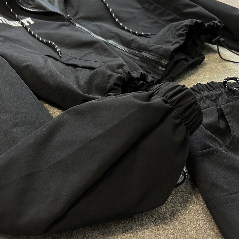 ジャケット ジャンパー スカート 2点セット スポーティ ジッパー ハイウエスト ツーリングショートスカート スーツ生地 ポケット スカート裏地付き 大人可愛い きれいめ シンプル カジュアル