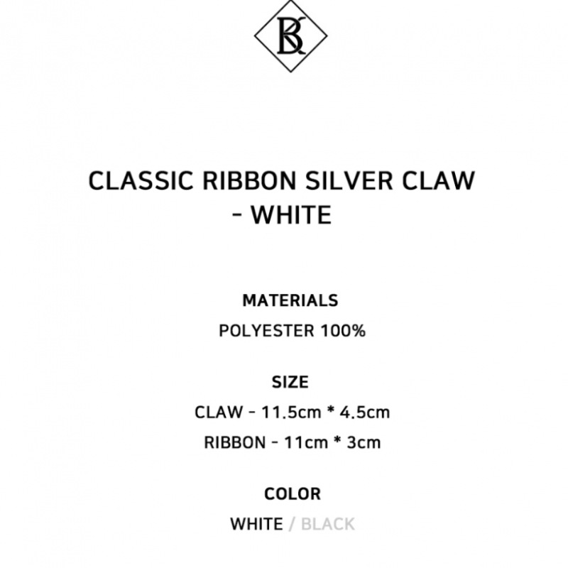 キンダベイビークラシックリボンシルバークロー-ホワイト キンダベイビークラシックリボンシルバークロー-ホワイト