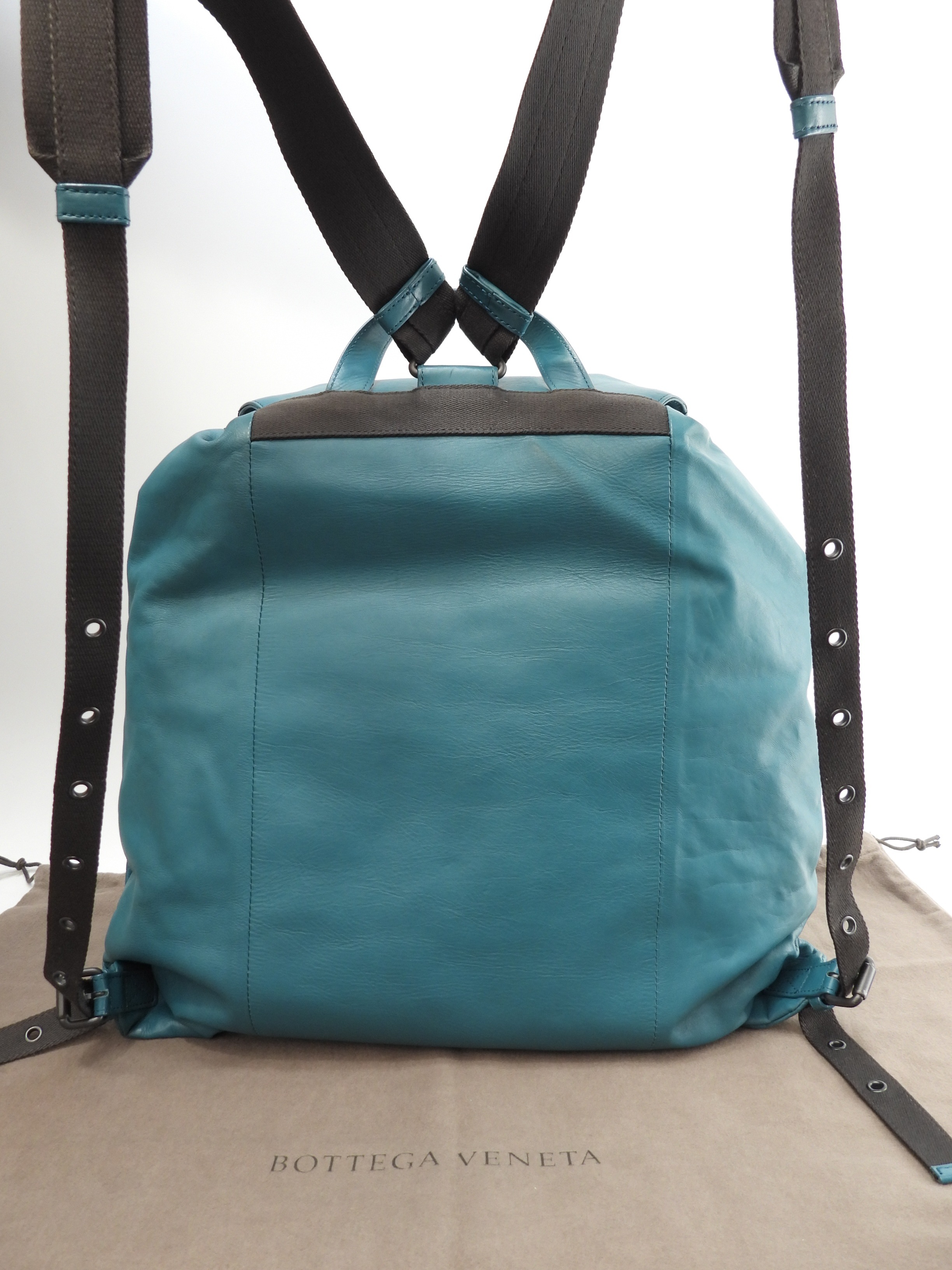 バックパック イントレチャート レザー緑 リュックサック バッグ 美品@B05228419H