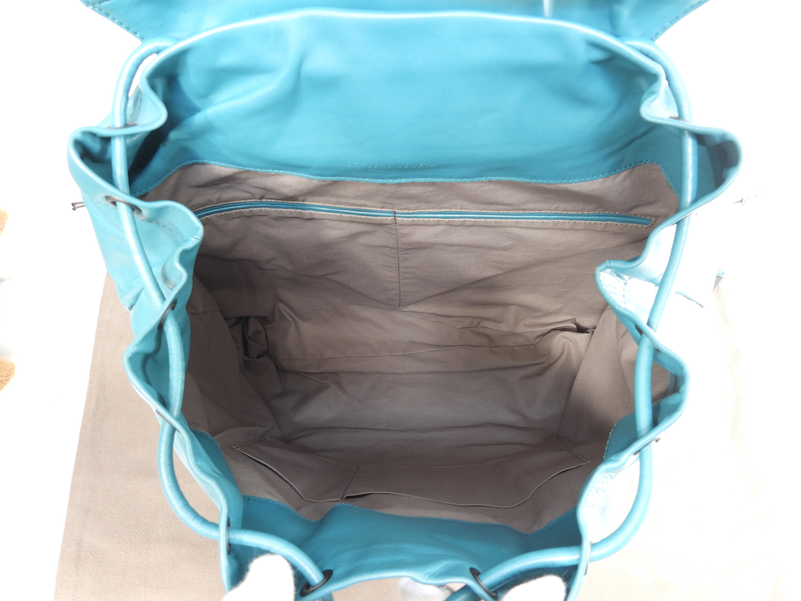 バックパック イントレチャート レザー緑 リュックサック バッグ 美品@B05228419H