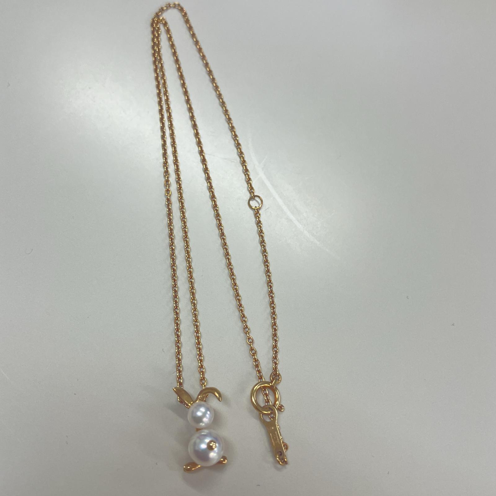 ラビットモチーフ ネックレス K18ゴールド ゴールド k18刻印【中古】 レディース ラビットモチーフ ネックレス K18ゴールド ゴールド k18刻印【中古】 レディース