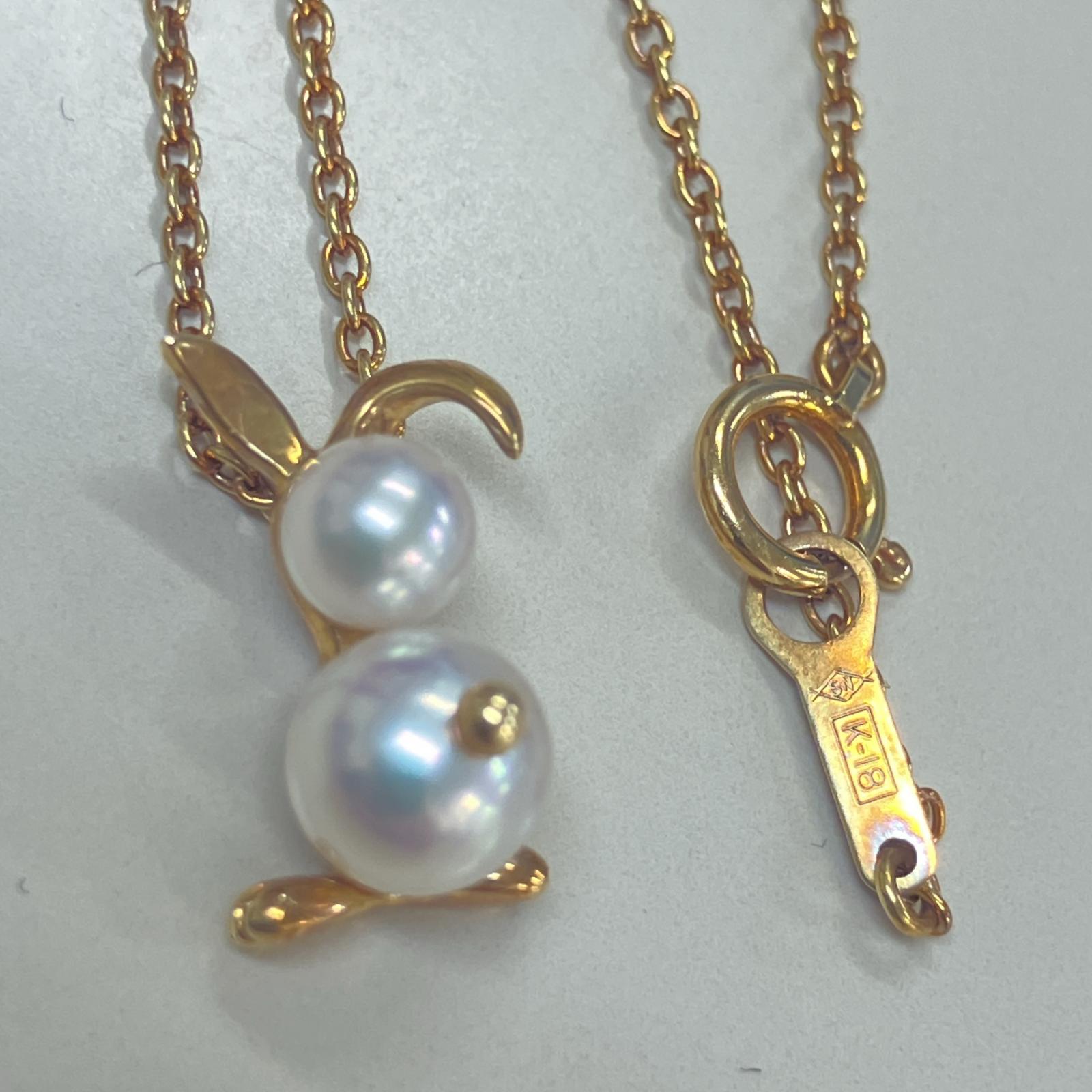 ラビットモチーフ ネックレス K18ゴールド ゴールド k18刻印【中古】 レディース ラビットモチーフ ネックレス K18ゴールド ゴールド k18刻印【中古】 レディース