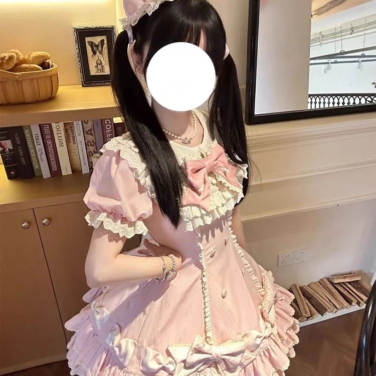 ロリータロリータケーキスカートかわいい甘美プリンセス半袖OPロリータ ロリータロリータケーキスカートかわいい甘美プリンセス半袖OPロリータ