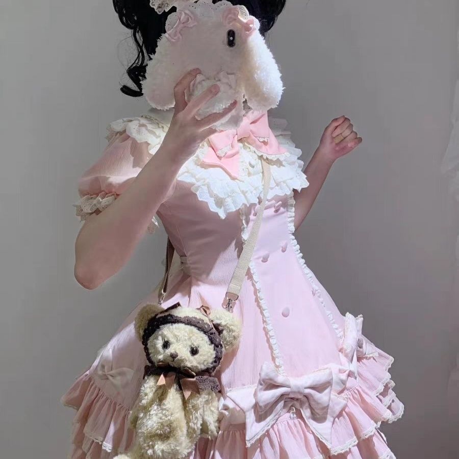 ロリータロリータケーキスカートかわいい甘美プリンセス半袖OPロリータ ロリータロリータケーキスカートかわいい甘美プリンセス半袖OPロリータ