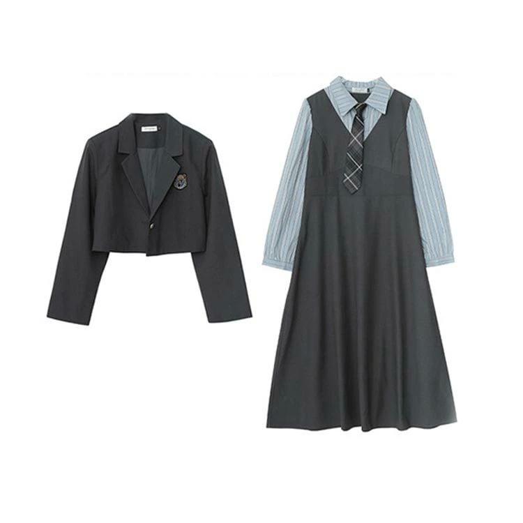 お买い得 中学生に高校生 ゆったり ブレザー 大人 なんちゃって制服 セット 卒業式 卒服 大きいサイズ フォーマル スーツ 卒業式 2点セット