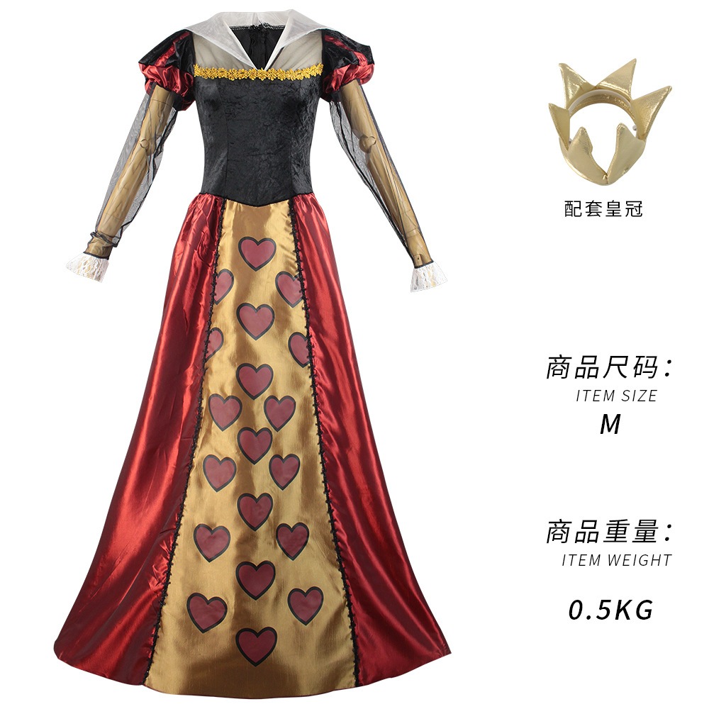 アリス夢遊病ワンダーランド紅皇后cos服王皇后演じセット舞台劇衣装カップル