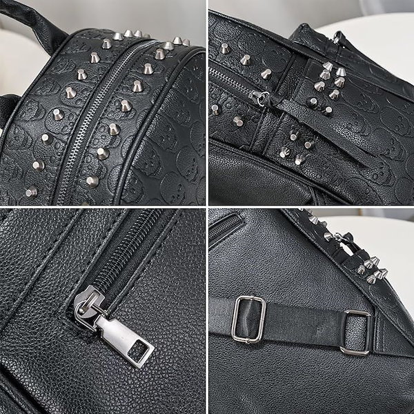 Qoo10] リュックサック ドクロ スタッズ カジュ
