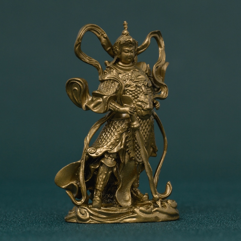 手作 韋陀菩薩像 黄銅製の正義と平和の守護者家庭や書斎で災厄を払い心の安定をもたらす存在 手作 韋陀菩薩像 黄銅製の正義と平和の守護者家庭や書斎で災厄を払い心の安定をもたらす存在