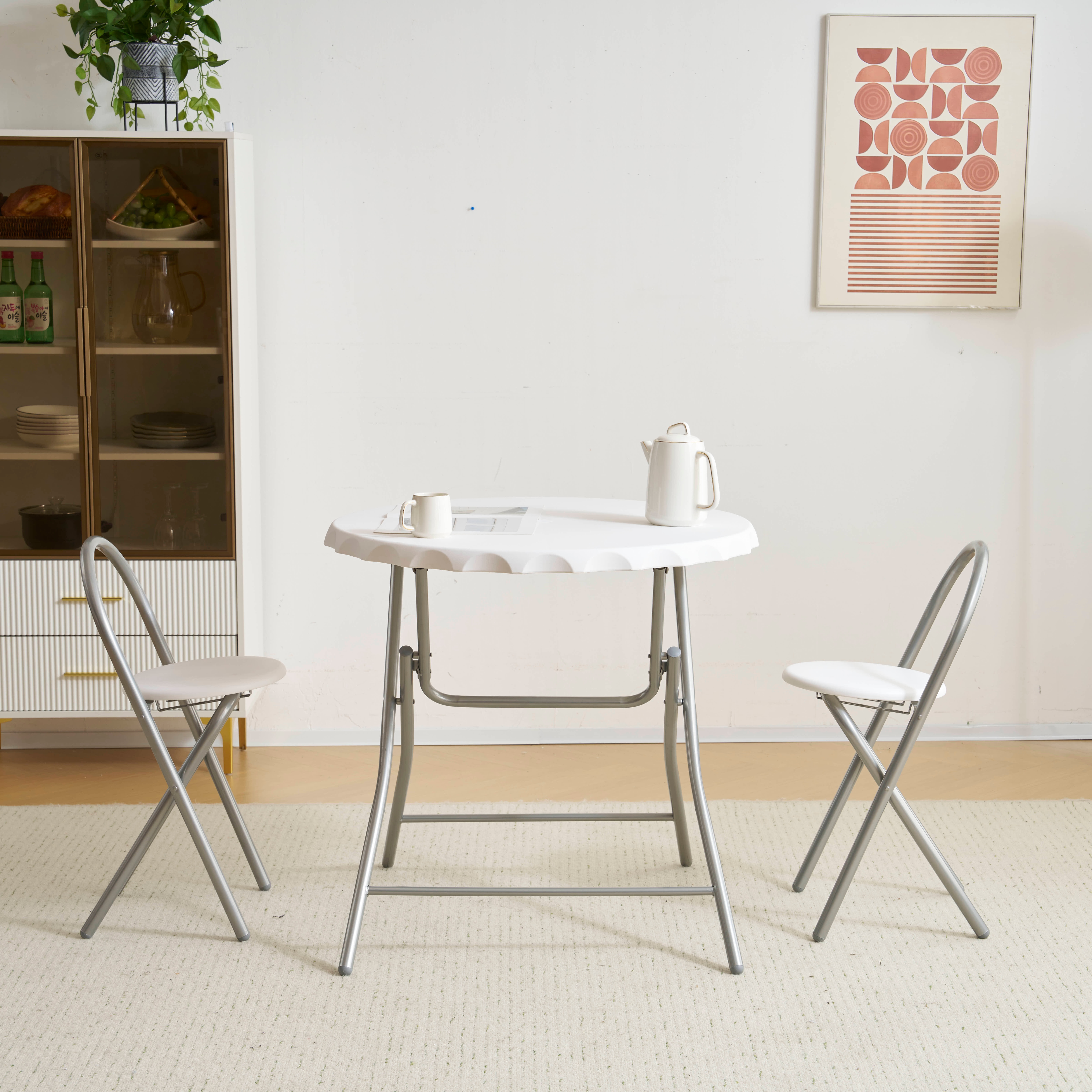 【国内発送送.料.無.料】ダイニングセット 2人用 3点セット 折りたたみ 丸 テーブル 直径80.5cm カフェテーブルセット おしゃれ コンパクト 完成品 円形 円卓 ボトルキャップの形状2人掛け 【国内発送送.料.無.料】ダイニングセット 2人用 3点セット 折りたたみ 丸 テーブル 直径80.5cm カフェテーブルセット おしゃれ コンパクト 完成品 円形 円卓 ボトルキャップの形状2人掛け