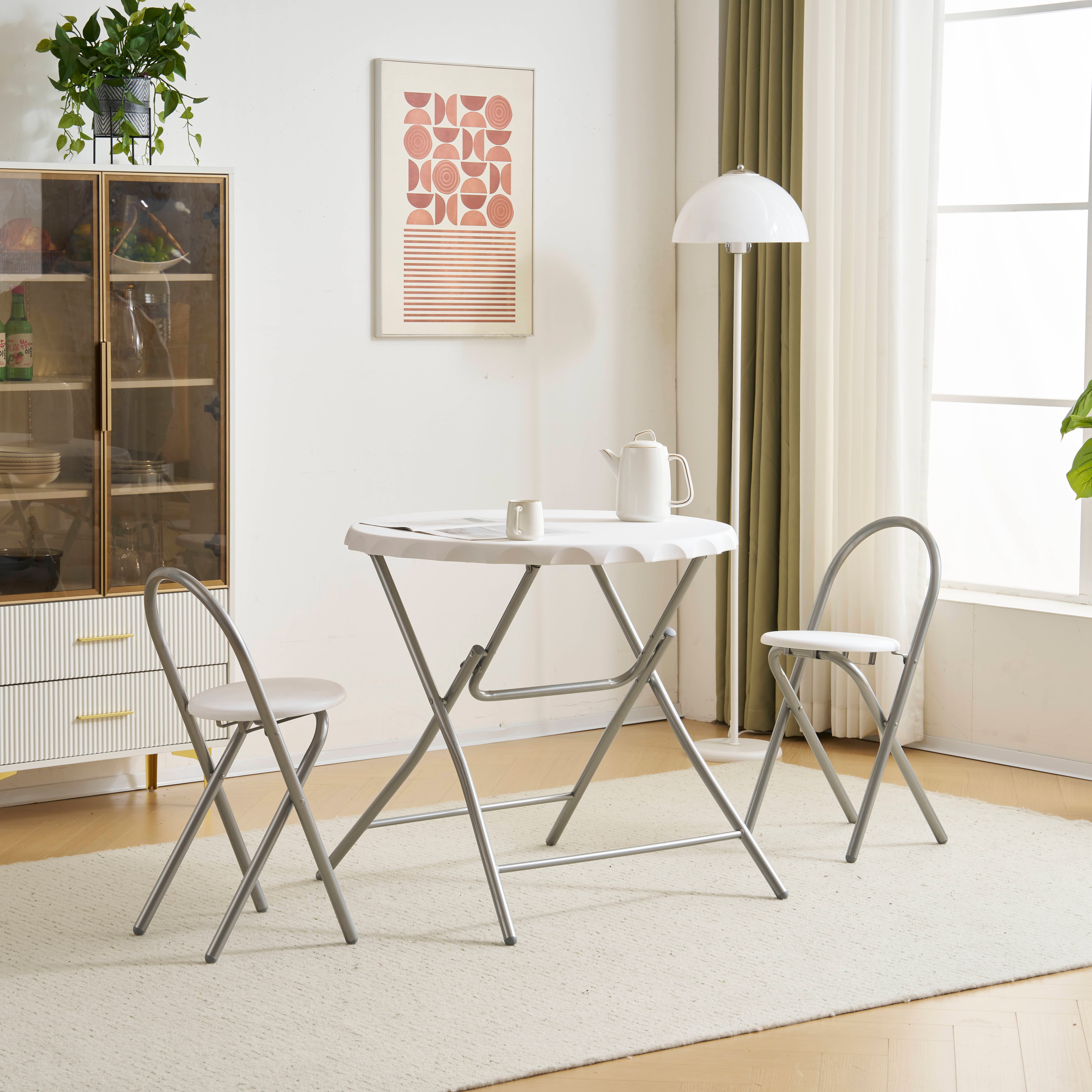 【国内発送送.料.無.料】ダイニングセット 2人用 3点セット 折りたたみ 丸 テーブル 直径80.5cm カフェテーブルセット おしゃれ コンパクト 完成品 円形 円卓 ボトルキャップの形状2人掛け 【国内発送送.料.無.料】ダイニングセット 2人用 3点セット 折りたたみ 丸 テーブル 直径80.5cm カフェテーブルセット おしゃれ コンパクト 完成品 円形 円卓 ボトルキャップの形状2人掛け