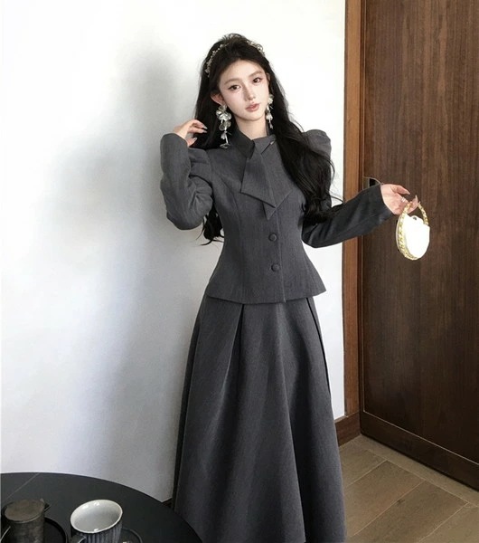 【急速出荷 2025年新作】セットアップ レディース きれいめ ペプラム 個性的 かわいい 七五三 ママ 母親 同窓会 成人式 二次会 卒業式 ロングスカート セレモニー ガーリー ハイウエスト ツー