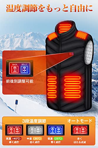 サイズ：S 電熱ベスト 30000mAhモバイルバッテリ付き 超長連続使用時間 防寒 速温 加熱式ベ