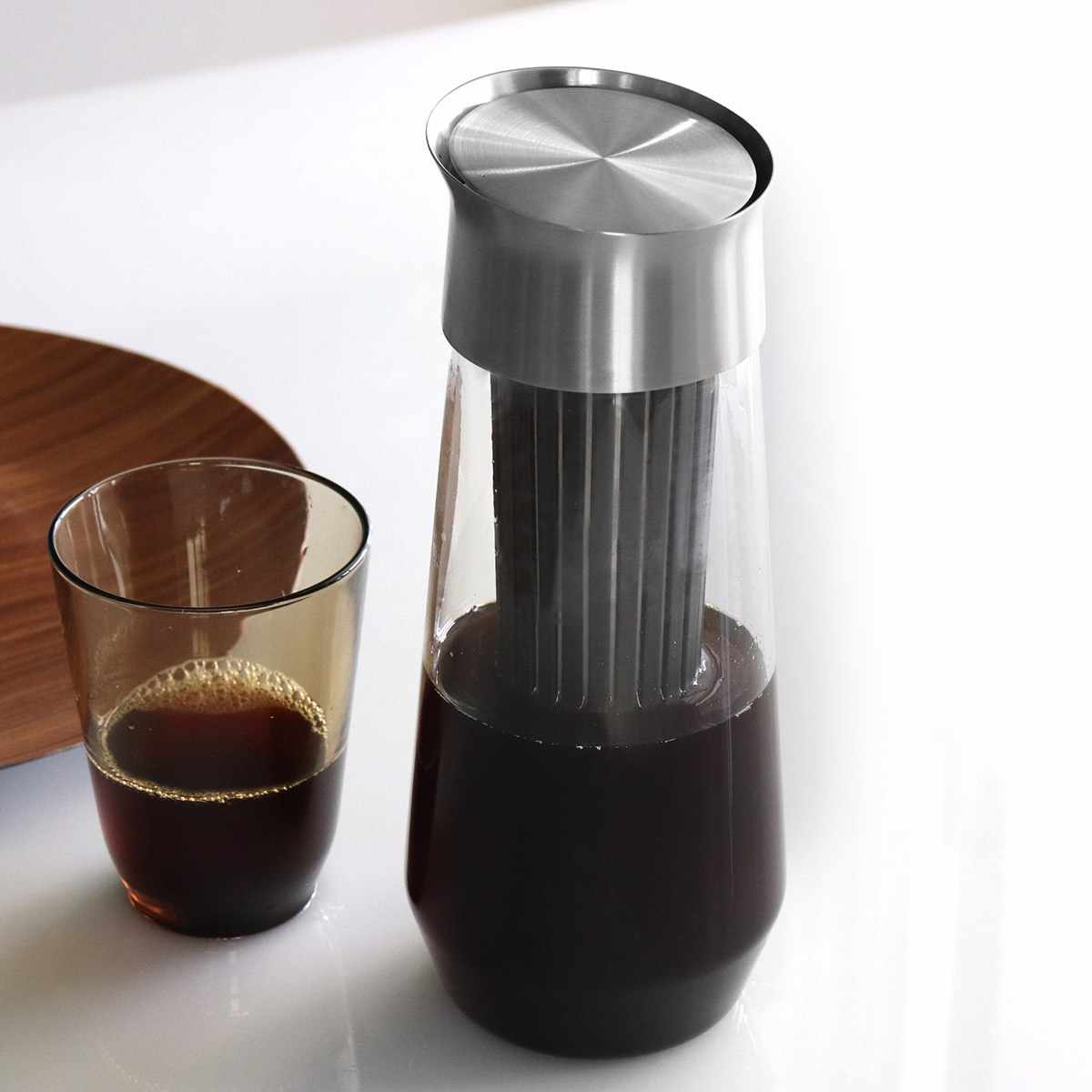 KINTO キントー LUCE コールドブリューカラフェ 1L 冷水筒 ピッチャー 耐熱ガラス 電子レンジ対応 食洗機対応 水差し 麦茶ポット 耐熱 ガラス 茶こし付き ストレーナー シンプル KINTO キントー LUCE コールドブリューカラフェ 1L 冷水筒 ピッチャー 耐熱ガラス 電子レンジ対応 食洗機対応 水差し 麦茶ポット 耐熱 ガラス 茶こし付き ストレーナー シンプル