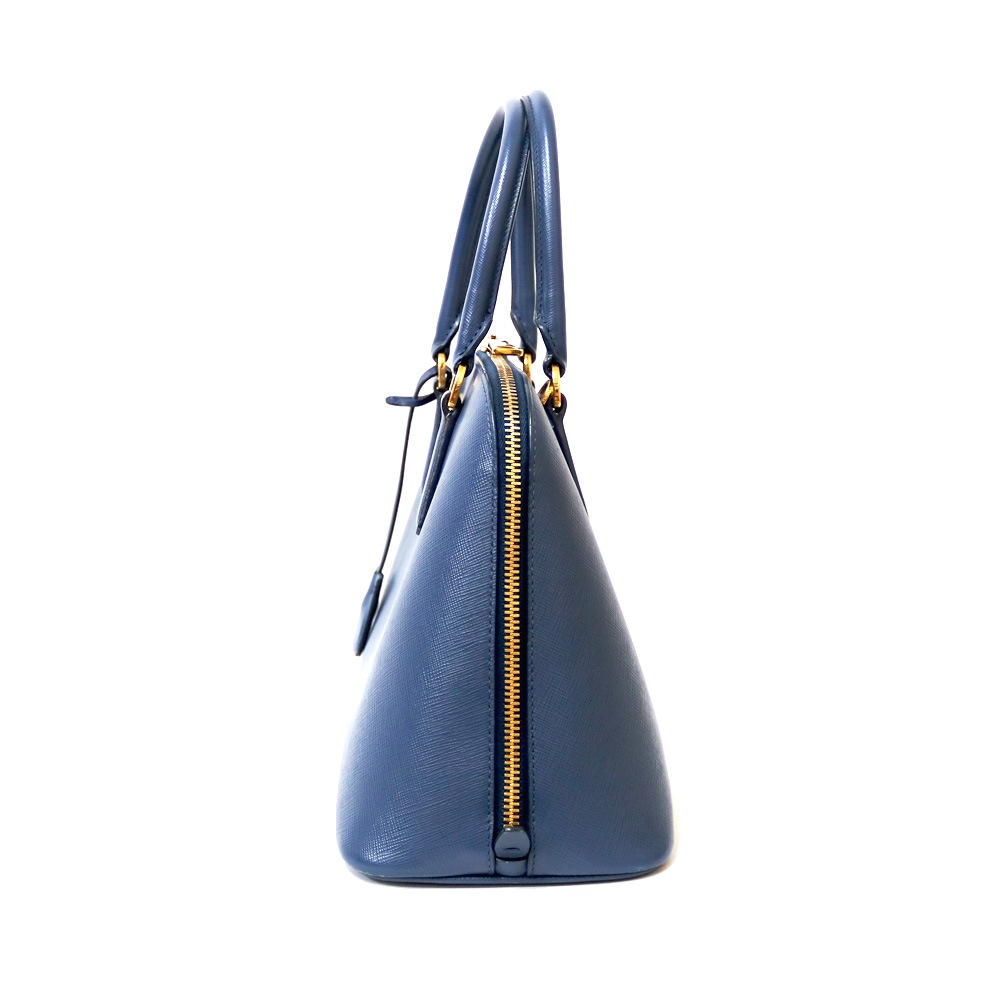 プラダ PRADA サフィアーノ ハンドバッグ ネイビー レディース 中古 プラダ PRADA サフィアーノ ハンドバッグ ネイビー レディース 中古