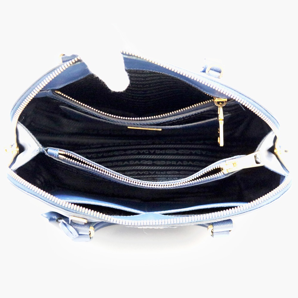 プラダ PRADA サフィアーノ ハンドバッグ ネイビー レディース 中古 プラダ PRADA サフィアーノ ハンドバッグ ネイビー レディース 中古