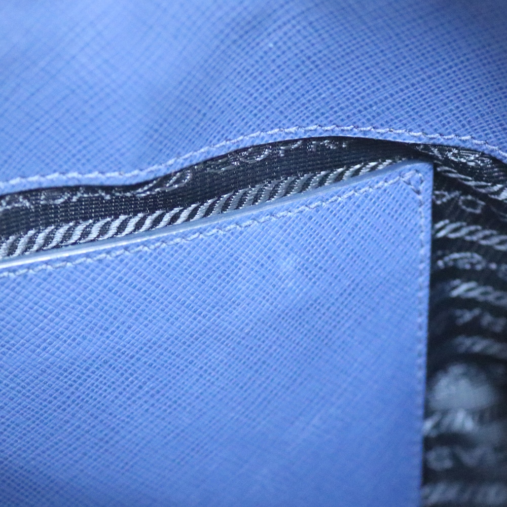 プラダ PRADA サフィアーノ ハンドバッグ ネイビー レディース 中古 プラダ PRADA サフィアーノ ハンドバッグ ネイビー レディース 中古