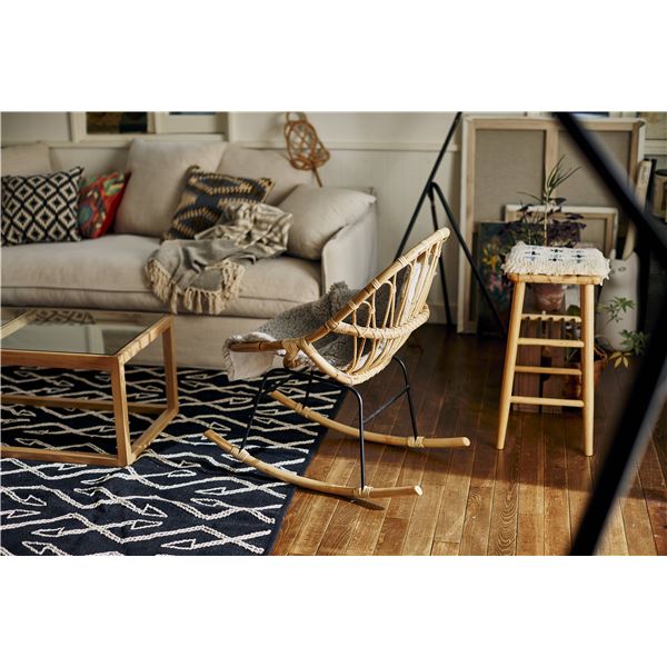 ロッキングチェア/椅子 ナチュラル 完成品 ロッキングチェア/椅子 ナチュラル 完成品