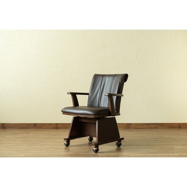 NEWキャスター付き回転式チェア ダークブラウン（DBR）