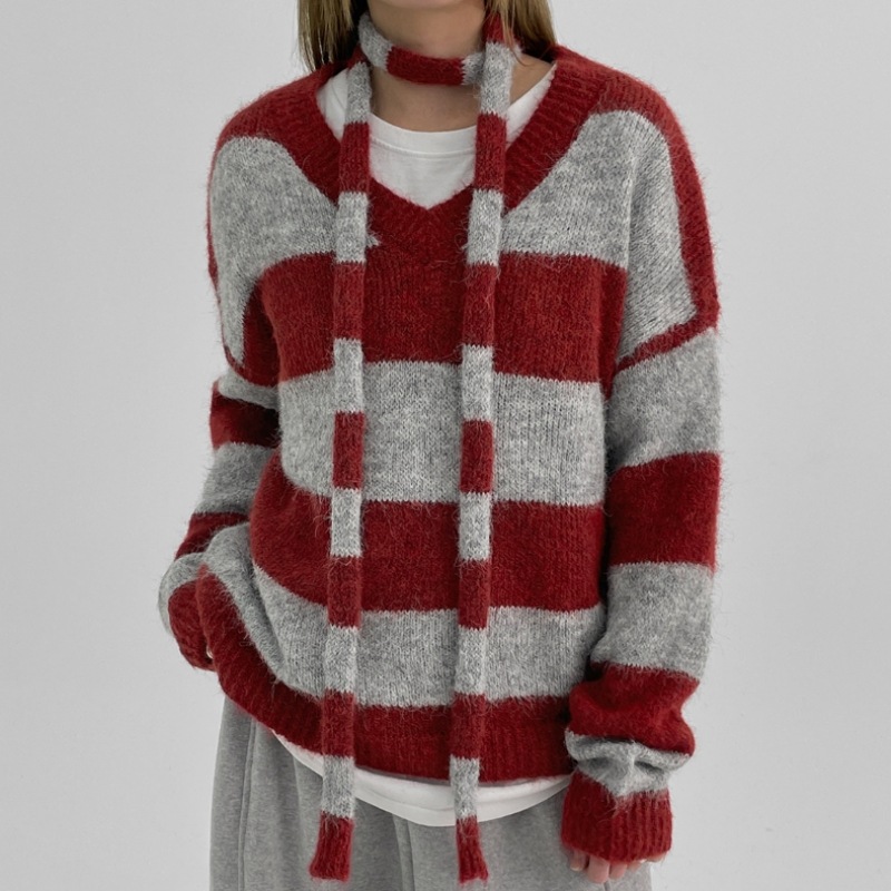 ブラックアップクイティスセット-Vネックニットマフラー ブラックアップクイティスセット-Vネックニットマフラー