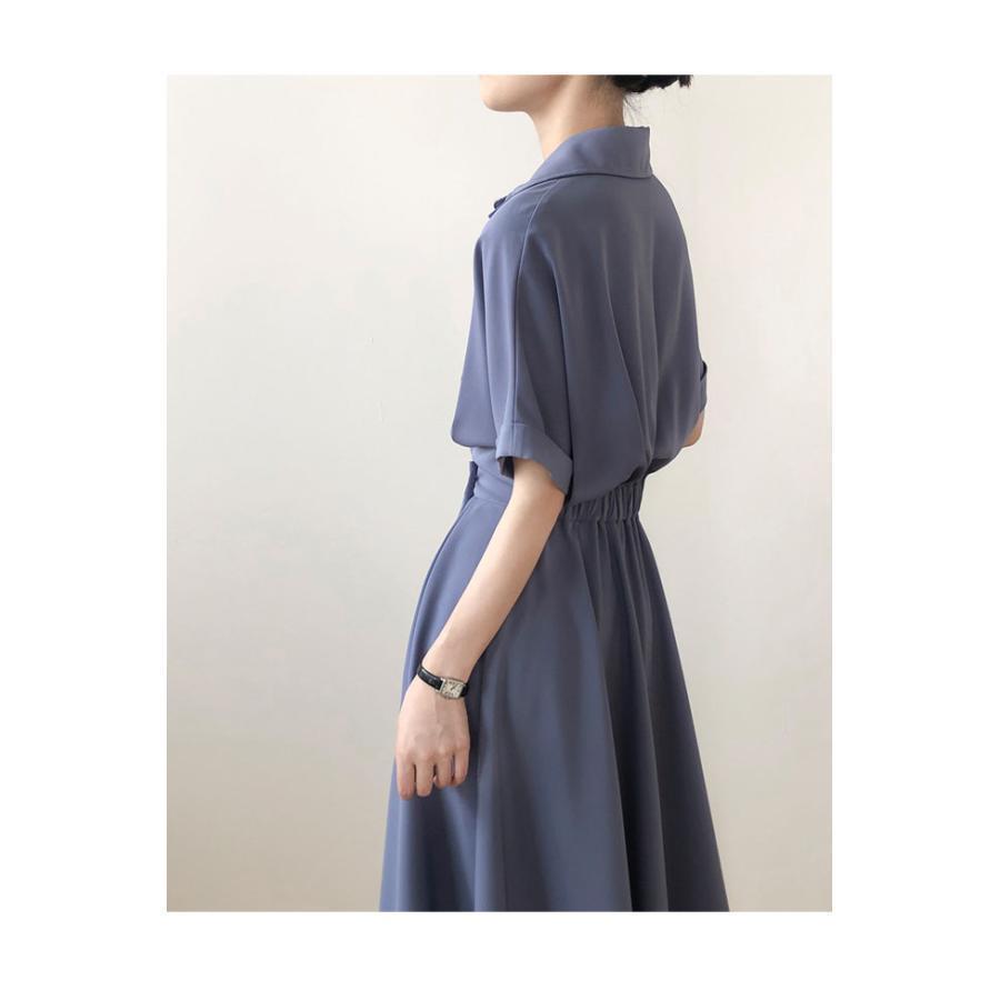 春 夏 ワンピース 夏 ロング レディース シャツワンピース 開襟 半袖 ロングワンピ ウエストゴム 半袖ワンピース レトロ オフィス シャツワンピ 無地 春 夏 ワンピース 夏 ロング レディース シャツワンピース 開襟 半袖 ロングワンピ ウエストゴム 半袖ワンピース レトロ オフィス シャツワンピ 無地