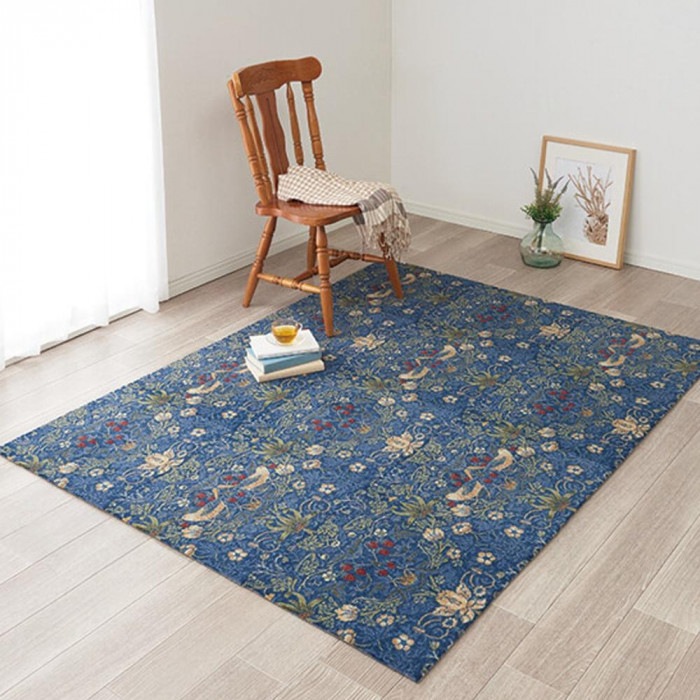 川島織物セルコン ユニットラグ いちご泥棒 ユニットラグ 6枚入り UR2150 B 川島織物セルコン ユニットラグ いちご泥棒 ユニットラグ 6枚入り UR2150 B