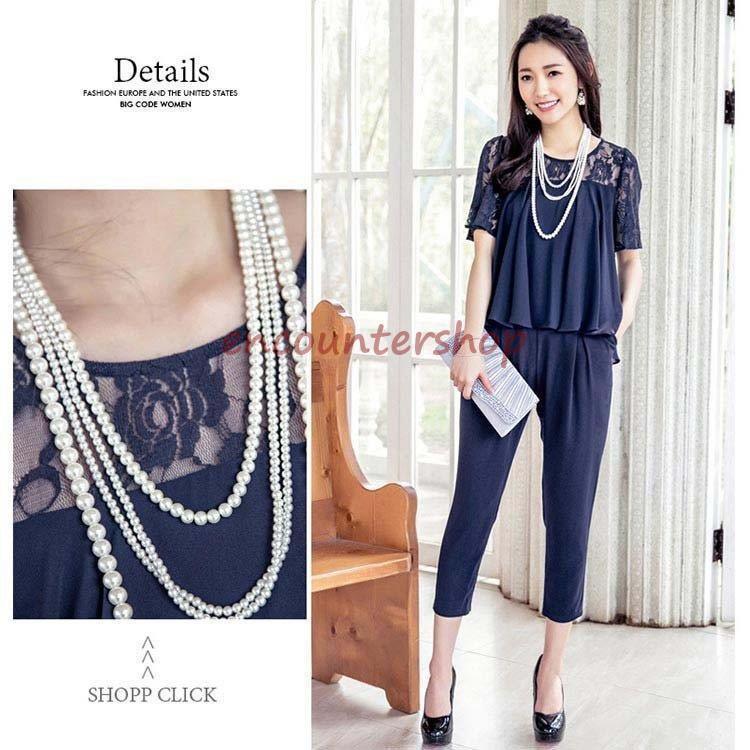 【即納】パンツドレス 結婚式 パーティードレス パンツ 大きいサイズ ドレス お呼ばれパーティー20代 30代 40代 半袖 膝丈 95