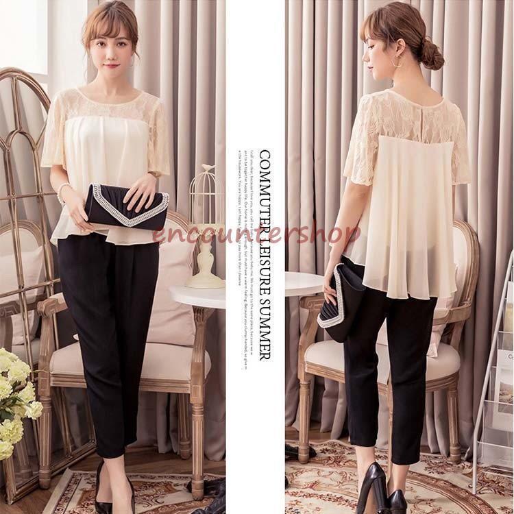 【即納】パンツドレス 結婚式 パーティードレス パンツ 大きいサイズ ドレス お呼ばれパーティー20代 30代 40代 半袖 膝丈 95