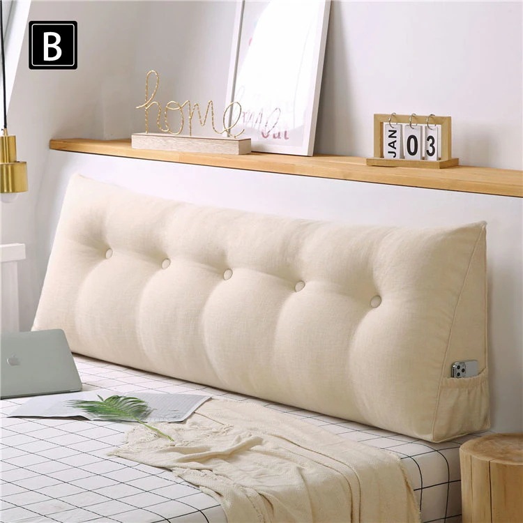 200*50*20cm クッション 枕 三角 綿の麻 大きなクッション 快適 高弾性 通気性 頸椎 サポート 腰こり 肩こり 首こり解消 支える 分解洗濯できます 畳 中綿 枕元 枕許 まくら 枕カ