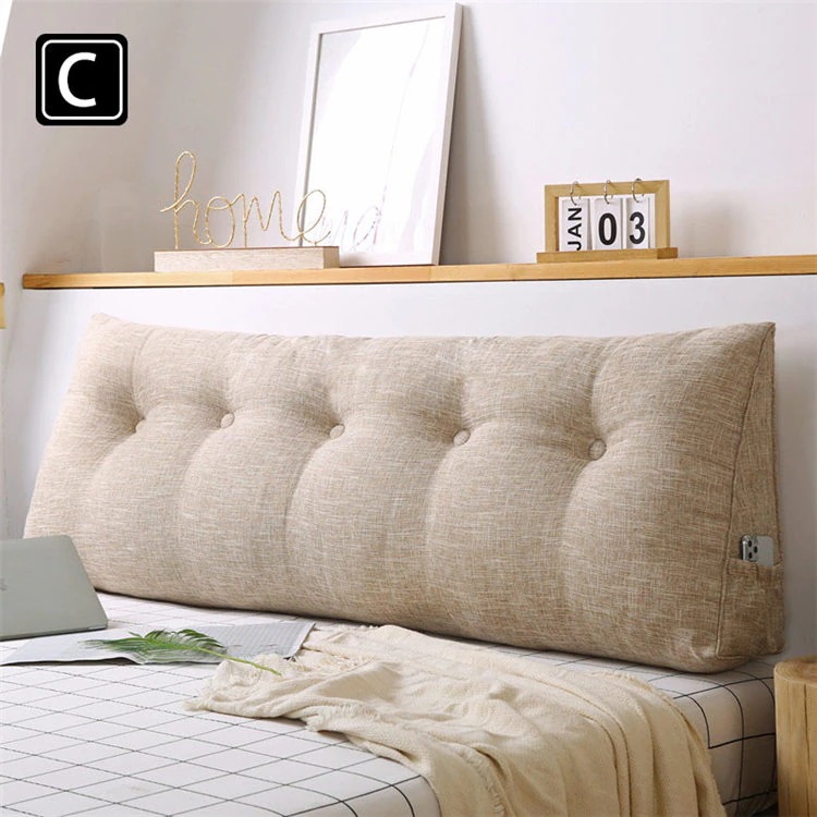 200*50*20cm クッション 枕 三角 綿の麻 大きなクッション 快適 高弾性 通気性 頸椎 サポート 腰こり 肩こり 首こり解消 支える 分解洗濯できます 畳 中綿 枕元 枕許 まくら 枕カ