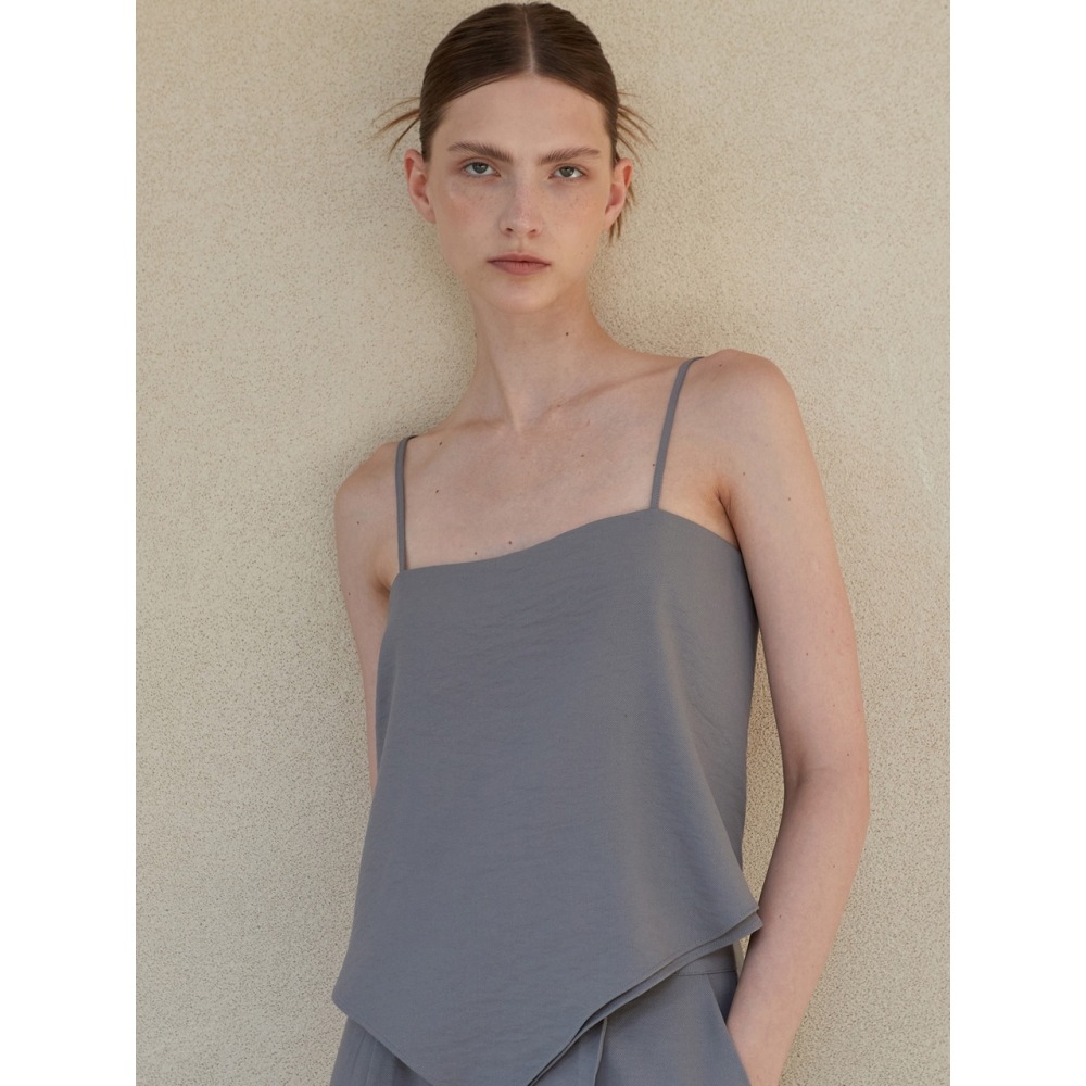 ouieタイアップスカーフトップセメントグレーOU1123 ouieタイアップスカーフトップセメントグレーOU1123