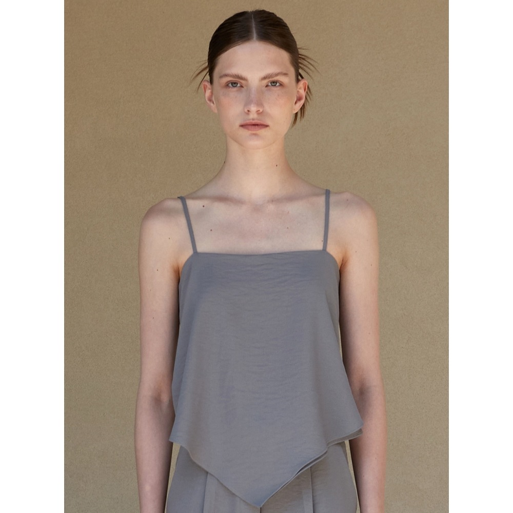 ouieタイアップスカーフトップセメントグレーOU1123 ouieタイアップスカーフトップセメントグレーOU1123