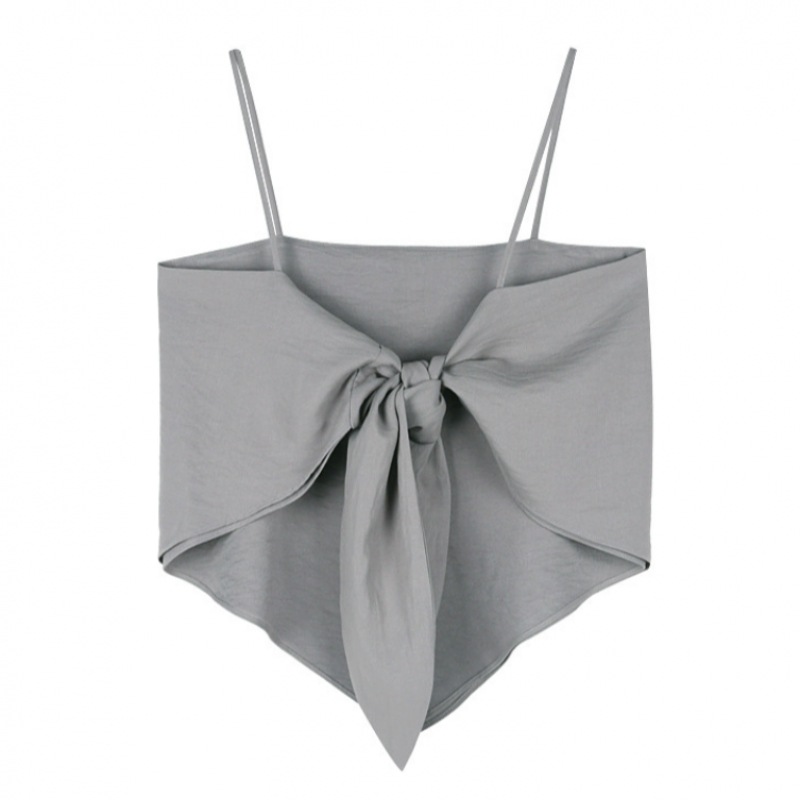 ouieタイアップスカーフトップセメントグレーOU1123 ouieタイアップスカーフトップセメントグレーOU1123