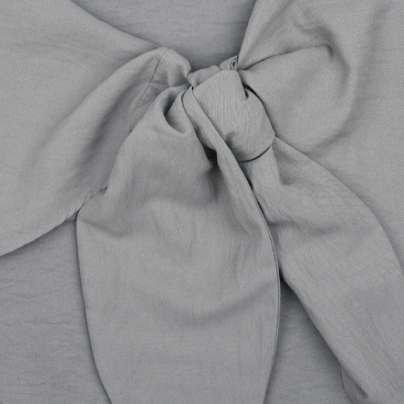 ouieタイアップスカーフトップセメントグレーOU1123 ouieタイアップスカーフトップセメントグレーOU1123