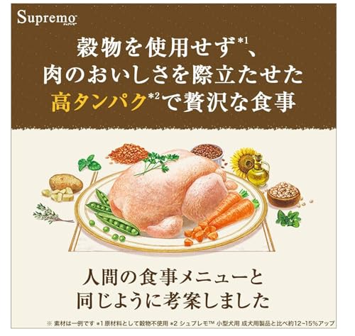 シュプレモ 超小型犬~小型犬用 成犬用 地中海のレシピ ラム 2kg ドライフード 小粒 総合栄養食 ドッグフード 犬 グレインフリー 穀物フリー 厳選自然素材 香料・着色料 無添加 消化に良い ニュ