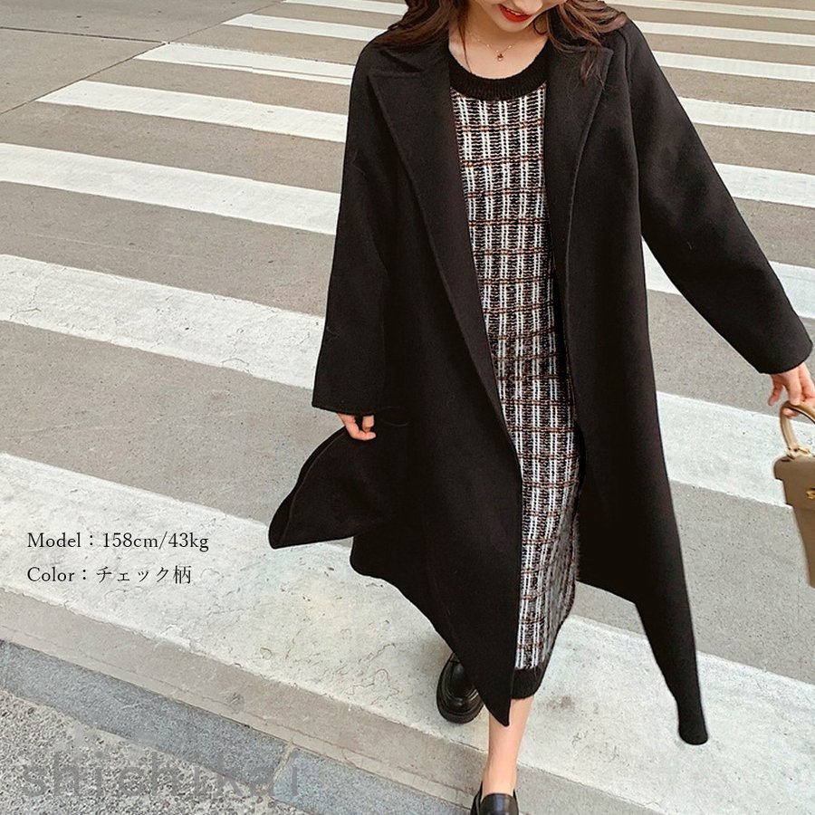 ホワイトデー 袖異素材 ニットワンピース THOM WILLS パフスリーブ